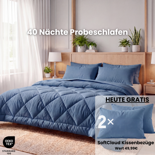 EasySleep® Decke – Die schnelltrocknende 2-in-1 Bettdecke, die Bettwäsche überflüssig macht.